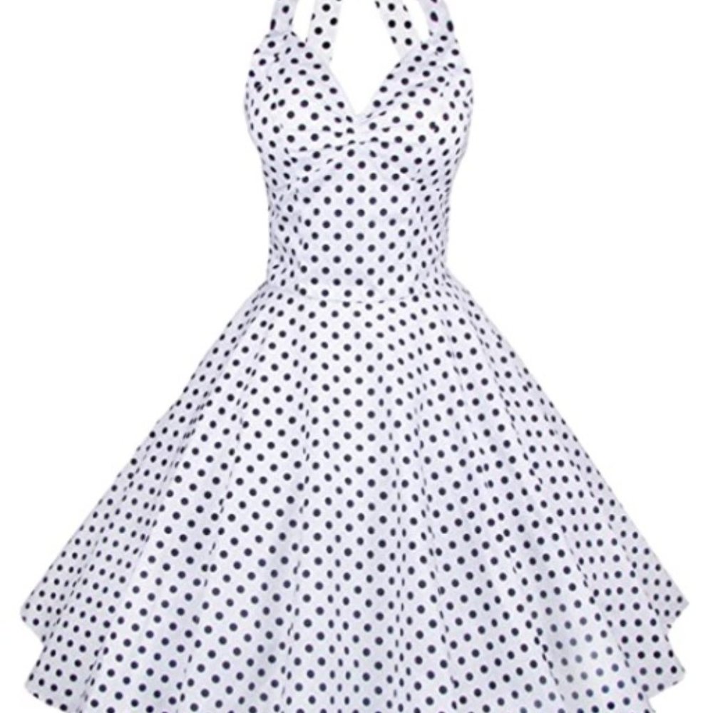 50's Rockabilly Flare Dress Size SM - Picture 2 of 7